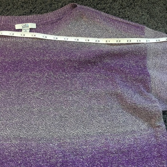 Croft & Barrow Women's Plus Lavender Pink Boatneck Space-Dye Light Knit Sweater - Picture 13 of 15